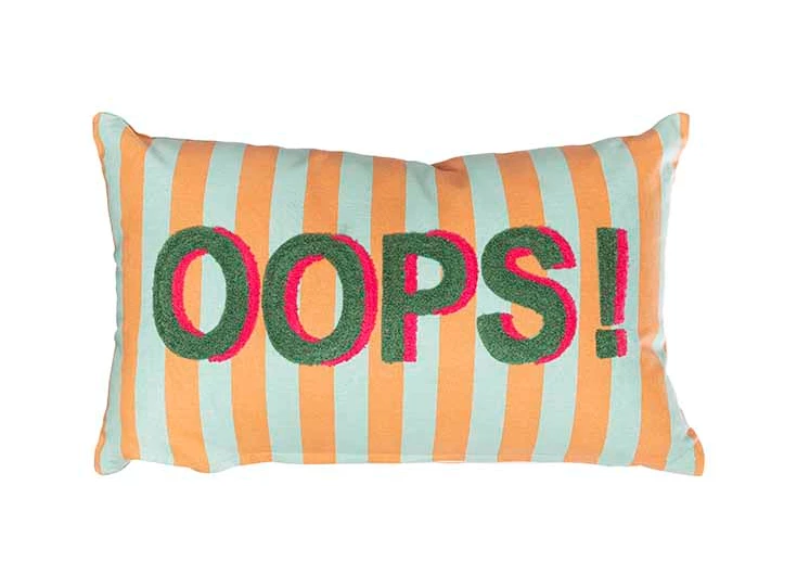 Kussen OOPS multikleur 30x50 katoen
