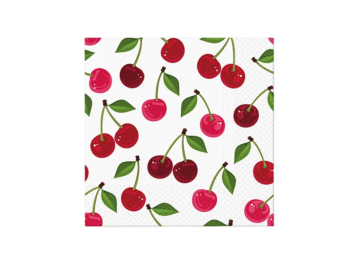 Servet cherries pattern 33x33 set20