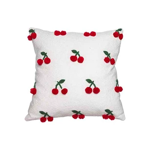 Kussen cherries wit 45x45 katoen