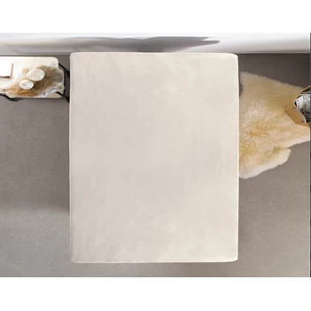dubbel jersey hoeslaken creme 80/100x220