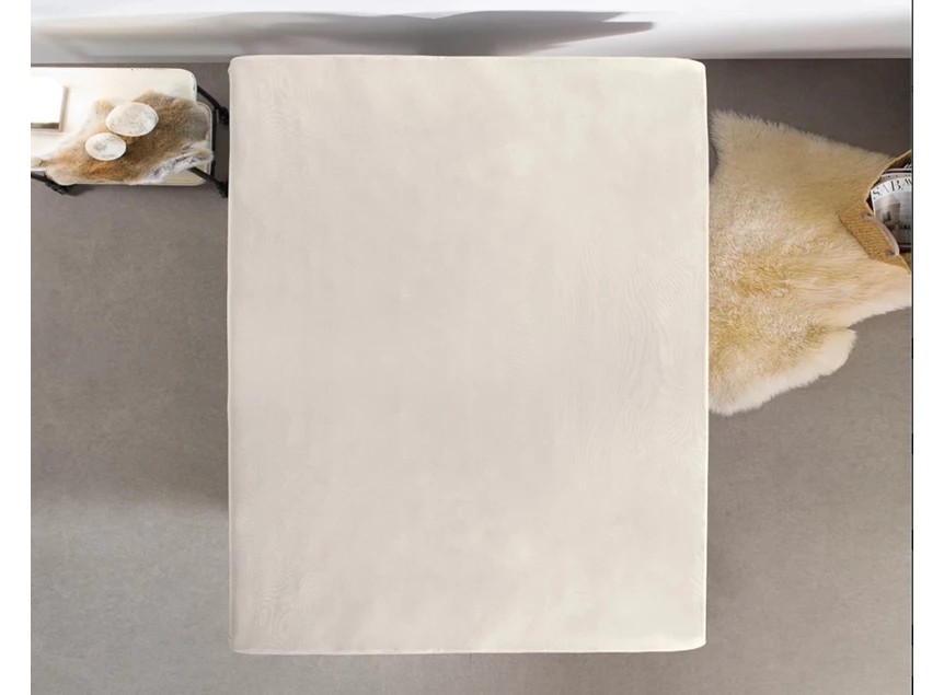 dubbel jersey hoeslaken creme 80/100x220