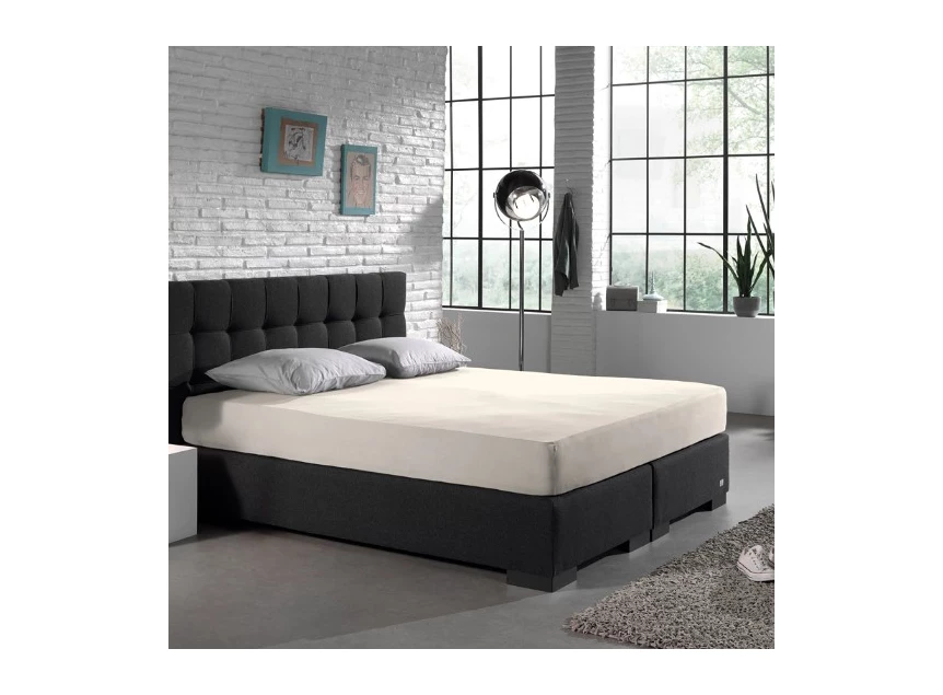 dubbel jersey hoeslaken creme 80/100x220 sfeerfoto