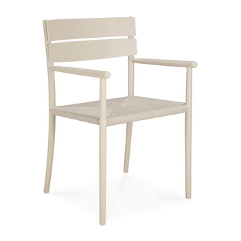 Armstoel Elin tuinstoel Outdoor Dining Chair With Arms Sand 60574 Ethnicraft