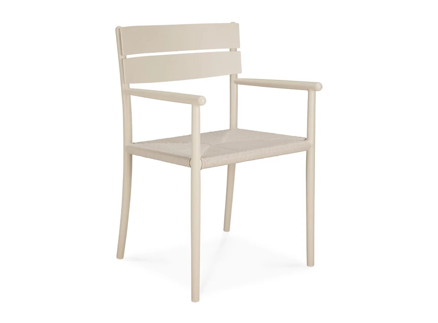 Armstoel Elin tuinstoel Outdoor Dining Chair With Arms Sand 60574 Ethnicraft