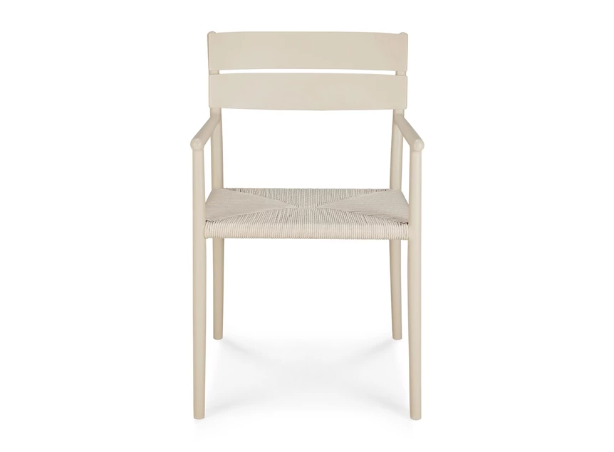 Front Armstoel Elin tuinstoel Outdoor Dining Chair With Arms Sand 60574 Ethnicraft