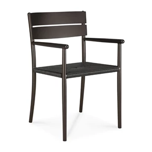 Armstoel Elin tuinstoel Outdoor Dining Chair With Arms Dark Bronze 60572 Ethnicraft