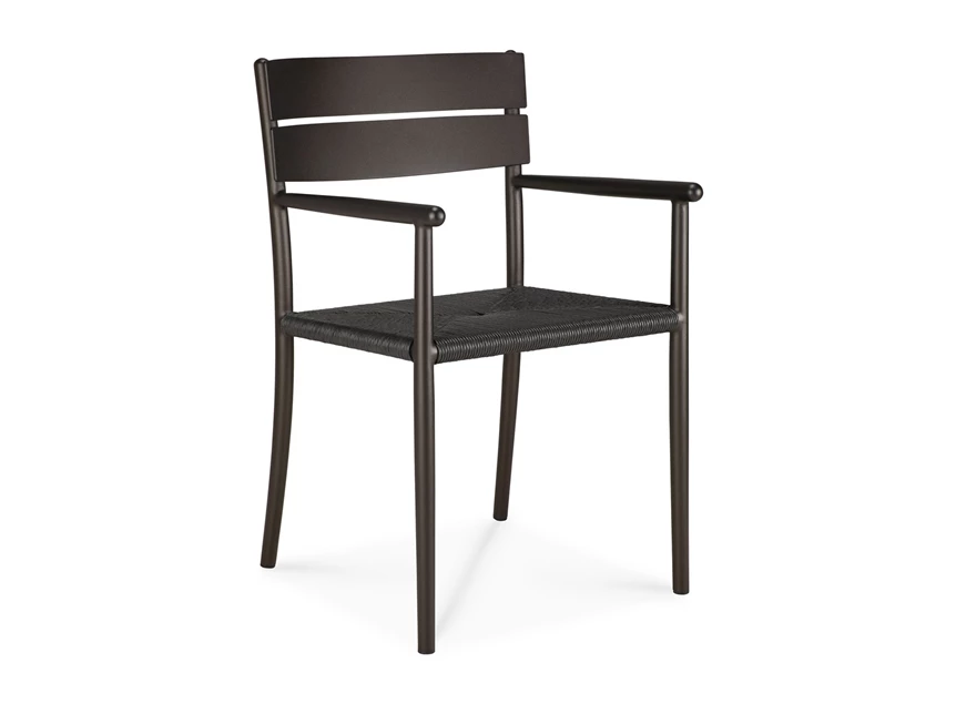 Armstoel Elin tuinstoel Outdoor Dining Chair With Arms Dark Bronze 60572 Ethnicraft
