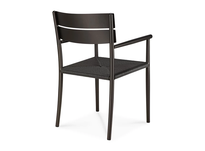 Achterkant Armstoel Elin tuinstoel Outdoor Dining Chair With Arms Dark Bronze 60572 Ethnicraft