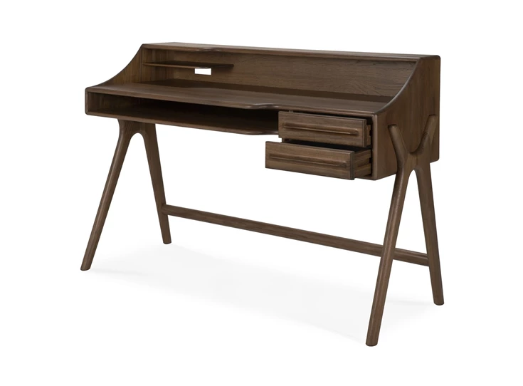 Lades open Bureau Teak Flow Wild Brown Desk 10729 Ethnicraft