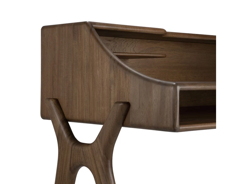 Zijde frame Bureau Teak Flow Wild Brown Desk 10729 Ethnicraft