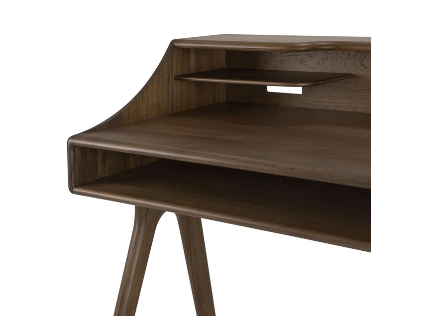 Open vak Bureau Teak Flow Wild Brown Desk 10729 Ethnicraft