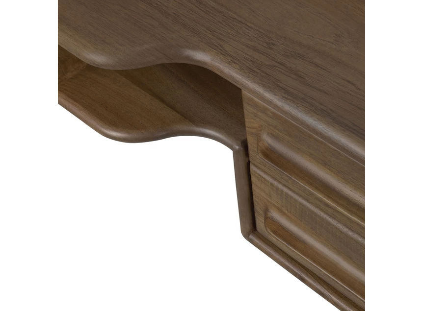 Afgerond Bureau Teak Flow Wild Brown Desk 10729 Ethnicraft