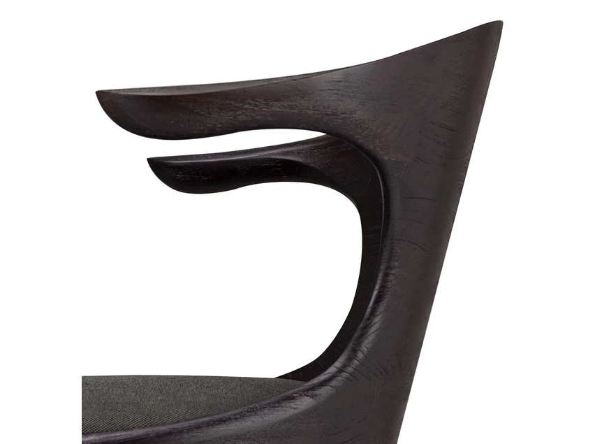 Armleuning Bureaustoel Teak Flow Dark Brown Office Chair With Weels 10582 Ethnicraft