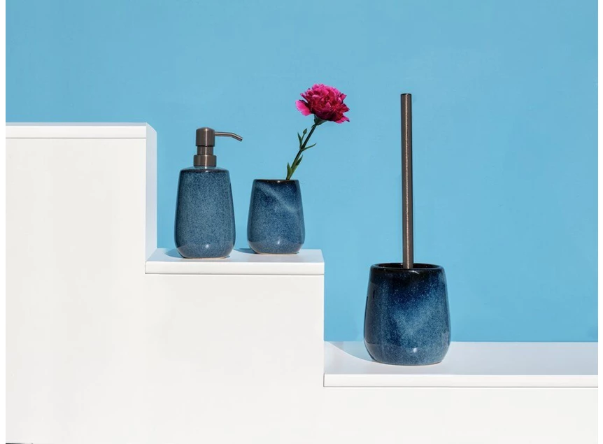 sirmione toilethouder blauw, roestvrij staal sfeerfoto