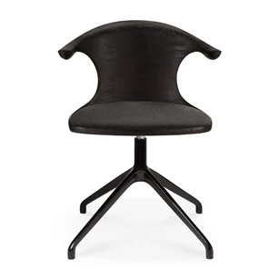 Front Bureaustoel Teak Flow Dark Brown Office Chair 10581 Ethnicraft