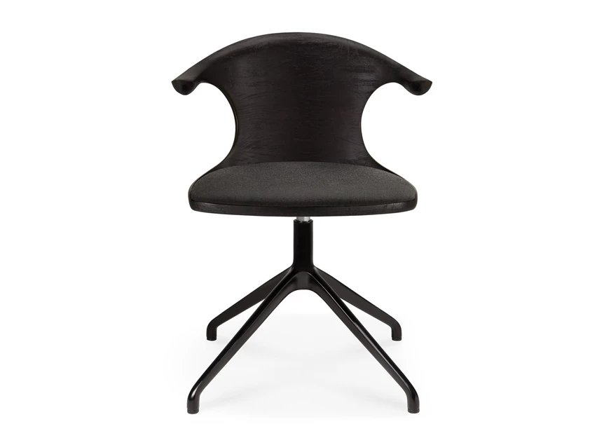 Front Bureaustoel Teak Flow Dark Brown Office Chair 10581 Ethnicraft