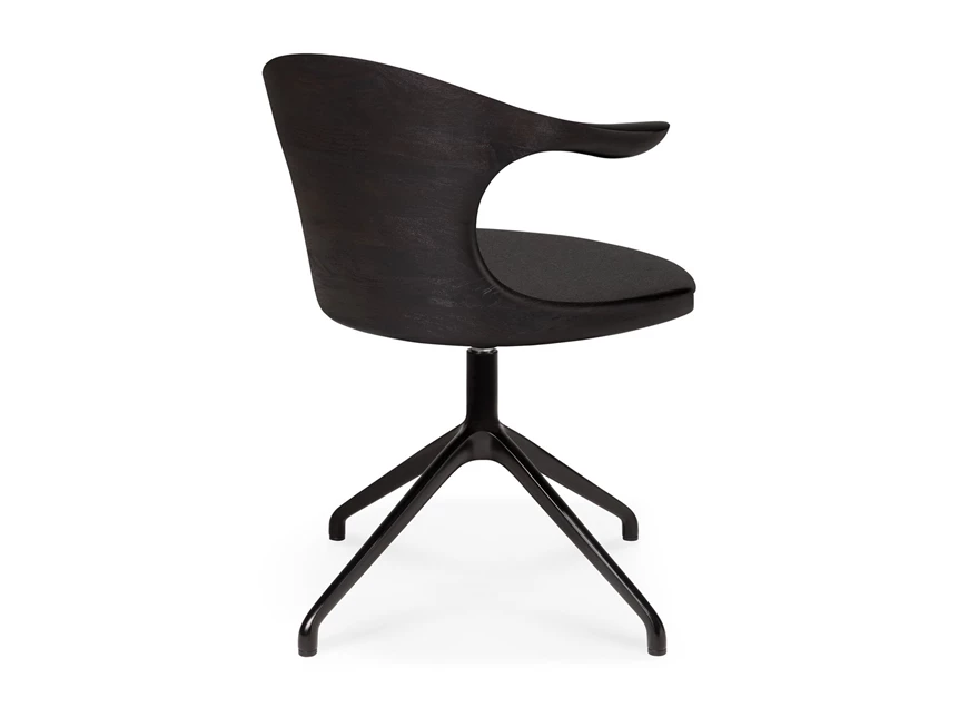 Achterkant Bureaustoel Teak Flow Dark Brown Office Chair 10581 Ethnicraft