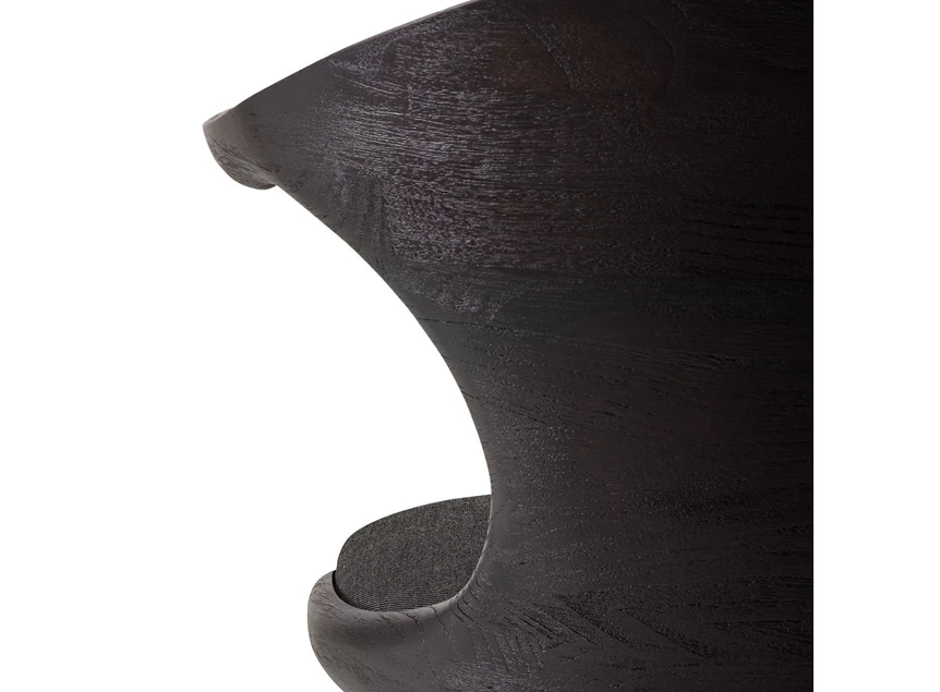 Rugleuning Bureaustoel Teak Flow Dark Brown Office Chair 10581 Ethnicraft