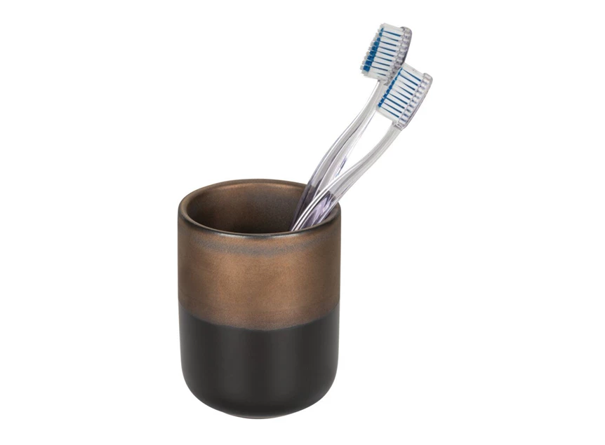 enego tandenborstel beker zwart/brons