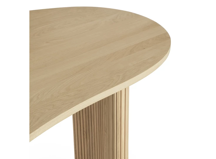 Bladrand Bureau Oak Boomerang Desk 50795 Ethnicraft