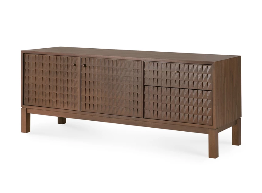 Zijkant Tv-kast Teak Sono Light Brown Tv Cupboard 15350 Ethnicraft