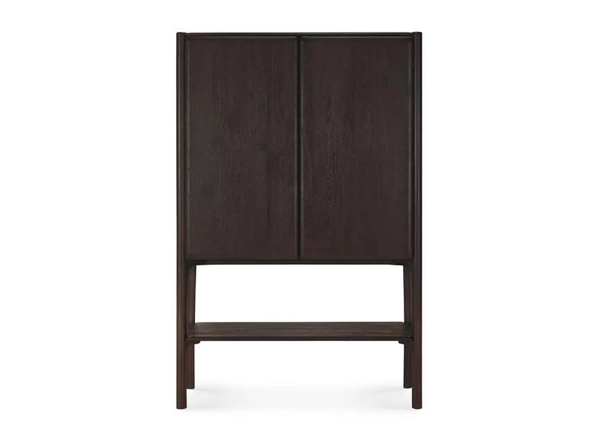 Front Barkast Teak Pi Dark Brown Cupboard 11588 Ethnicraft
