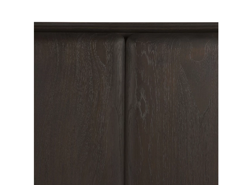 Detail front Barkast Teak Pi Dark Brown Cupboard 11588 Ethnicraft