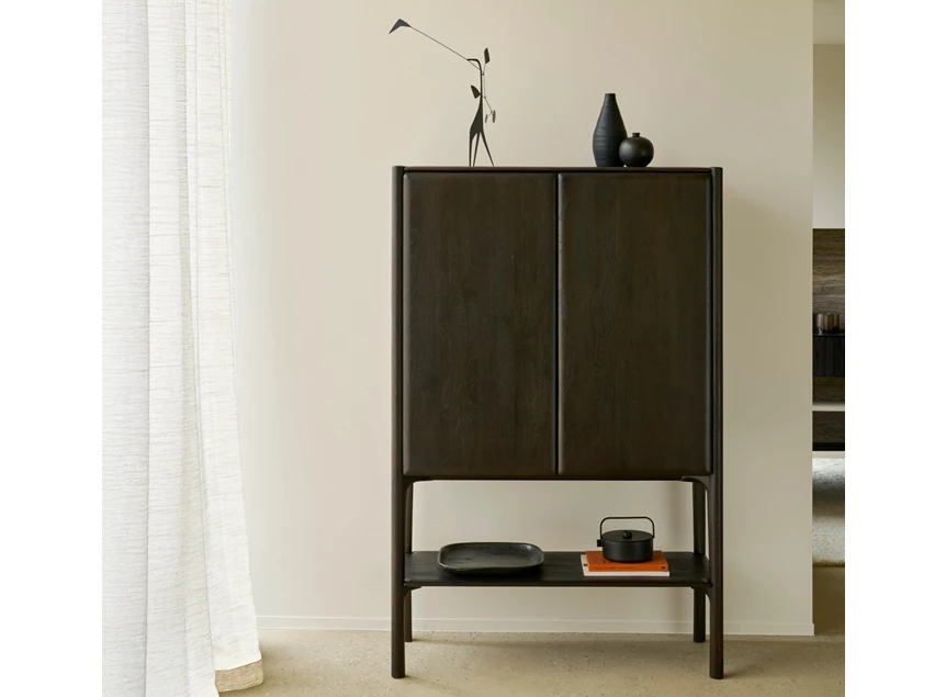 Sfeerfoto Barkast Teak Pi Dark Brown Cupboard 11588 Ethnicraft