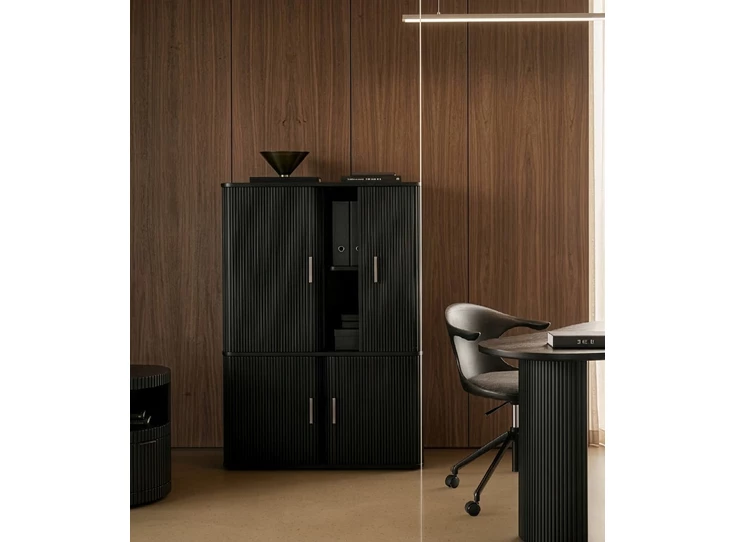 Office bureaukast Dossierkast Mahogany Roller Max Dark Brown Filing Cupboard 35028 Ethnicraft