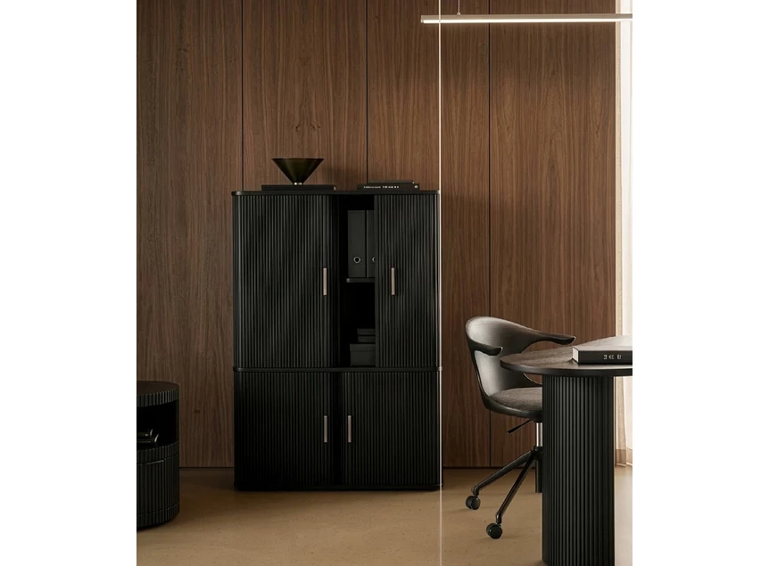 Office bureaukast Dossierkast Mahogany Roller Max Dark Brown Filing Cupboard 35028 Ethnicraft