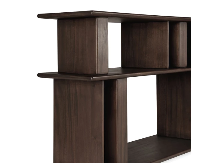 Zijkant Muurtafel Mahogany Block Espresso Sofa Console 35177 Ethnicraft