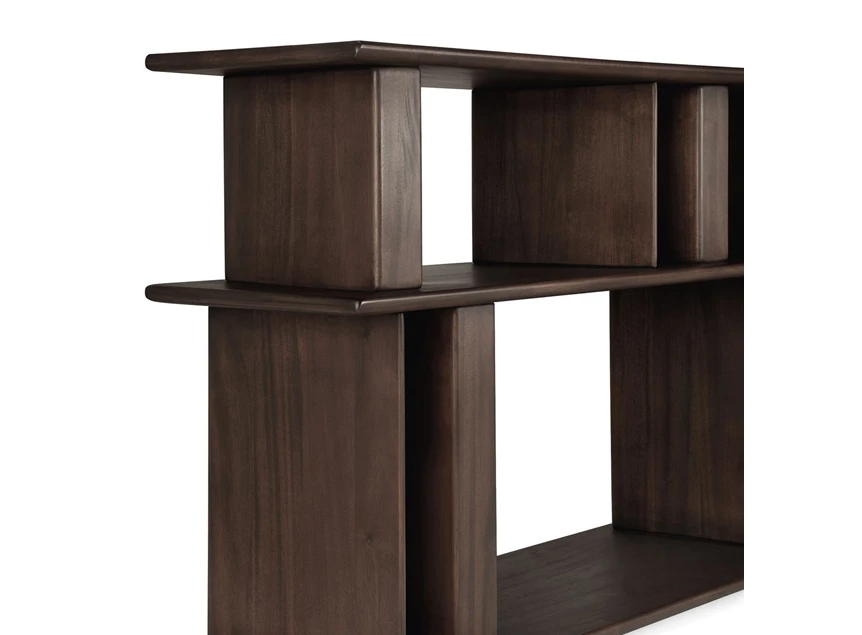 Zijkant Muurtafel Mahogany Block Espresso Sofa Console 35177 Ethnicraft