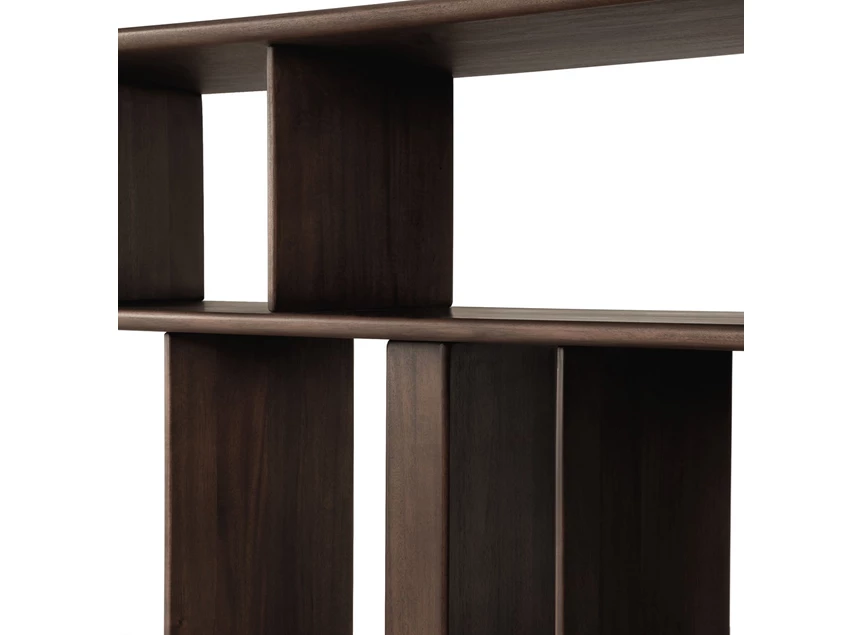 Open vakken Muurtafel Mahogany Block Espresso Sofa Console 35177 Ethnicraft