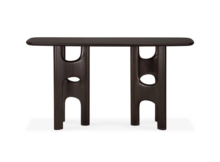 Front Muurtafel Mahogany Flow Rose Brown Console 35095 Ethnicraft