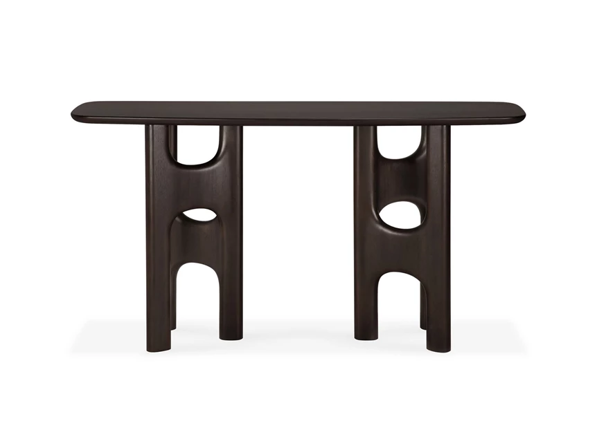 Front Muurtafel Mahogany Flow Rose Brown Console 35095 Ethnicraft