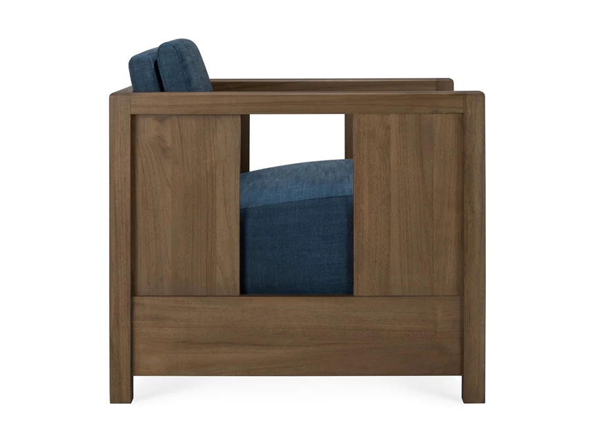 Zijkant Bijzetzetel Teak Roan Wild Brown Lounge Chair Ink 10833 Ethnicraft