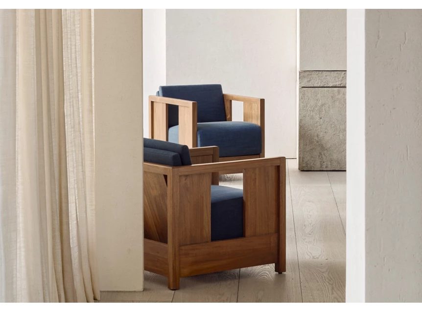 Setting Bijzetzetel Teak Roan Wild Brown Lounge Chair Ink 10833 Ethnicraft