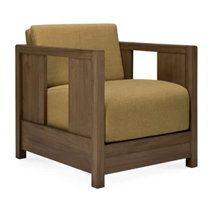 Bijzetzetel Teak Roan Wild Brown Lounge Chair Amber 10832 Ethnicraft