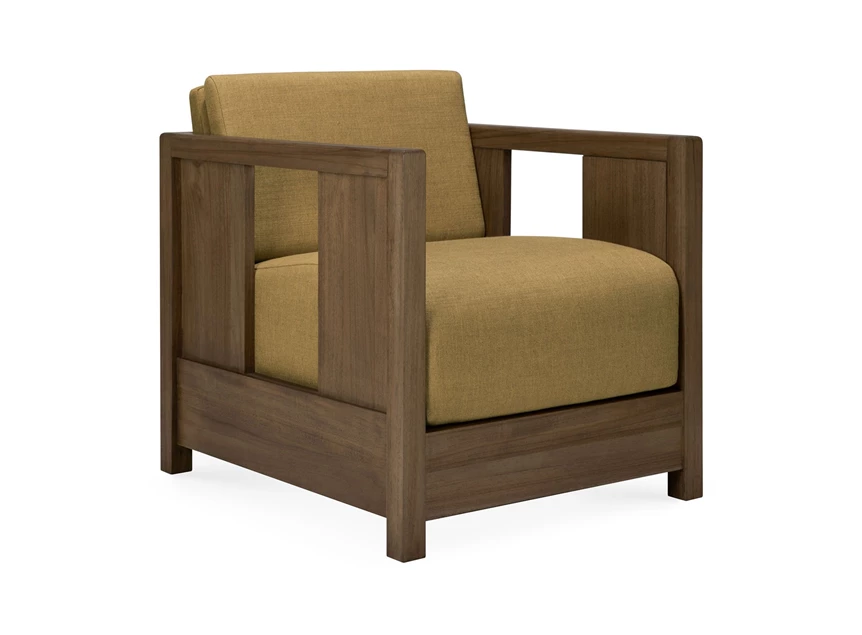 Bijzetzetel Teak Roan Wild Brown Lounge Chair Amber 10832 Ethnicraft