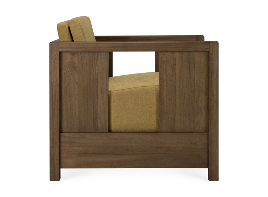 Zijkant Bijzetzetel Teak Roan Wild Brown Lounge Chair Amber 10832 Ethnicraft