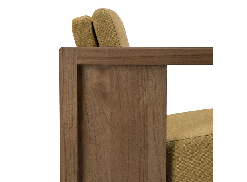 Zijde Bijzetzetel Teak Roan Wild Brown Lounge Chair Amber 10832 Ethnicraft