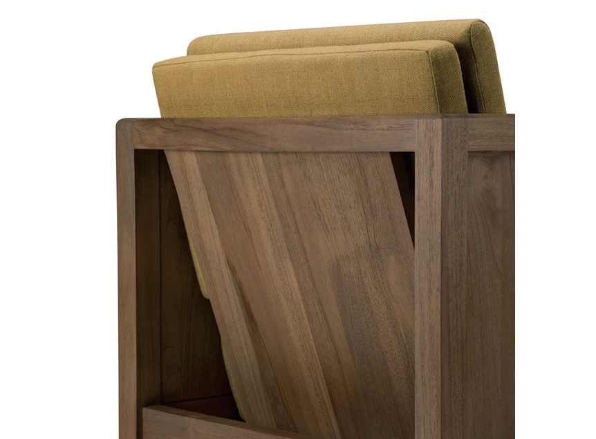 Rug Bijzetzetel Teak Roan Wild Brown Lounge Chair Amber 10832 Ethnicraft