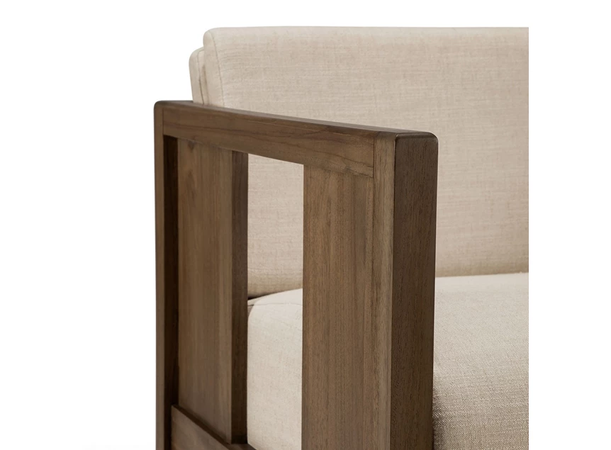 Armleuning Bijzetzetel Teak Roan Wild Brown Lounge Chair Flax 10831 Ethnicraft