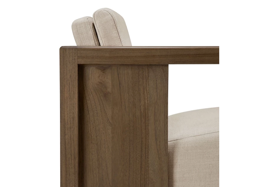 Zijde Bijzetzetel Teak Roan Wild Brown Lounge Chair Flax 10831 Ethnicraft