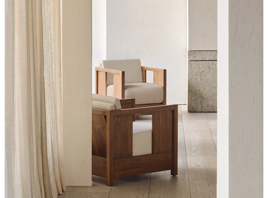 Setting Bijzetzetel Teak Roan Wild Brown Lounge Chair Flax 10831 Ethnicraft