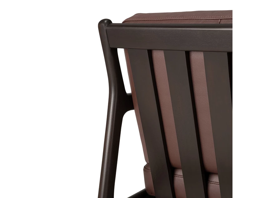 Rug Bijzetzetel Mahogany Jack Dark Brown Lounge Chair Burgundy Leather 35106 Ethnicraft