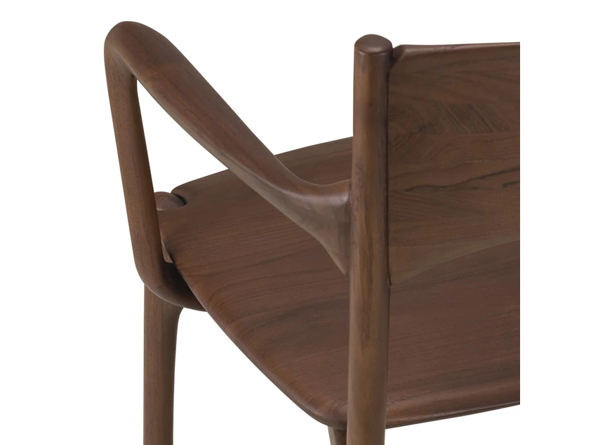 Rug Armstoel Teak Pi Brown Dining Chair With Amrs 11549 Ethnicraft