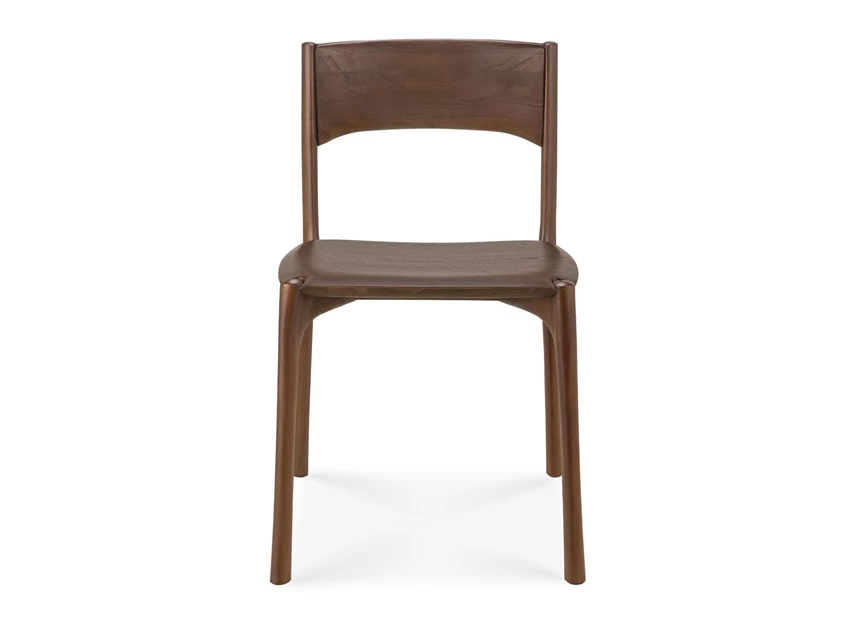 Front Stoel Teak Pi Brown Dining Chair 11548 Ethnicraft