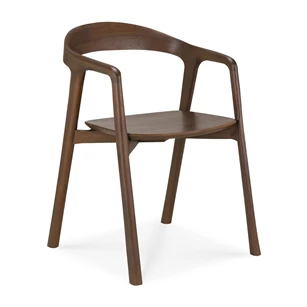 Armstoel Teak Bok Brown Dining Chair With Arms 10683 Ethnicraft