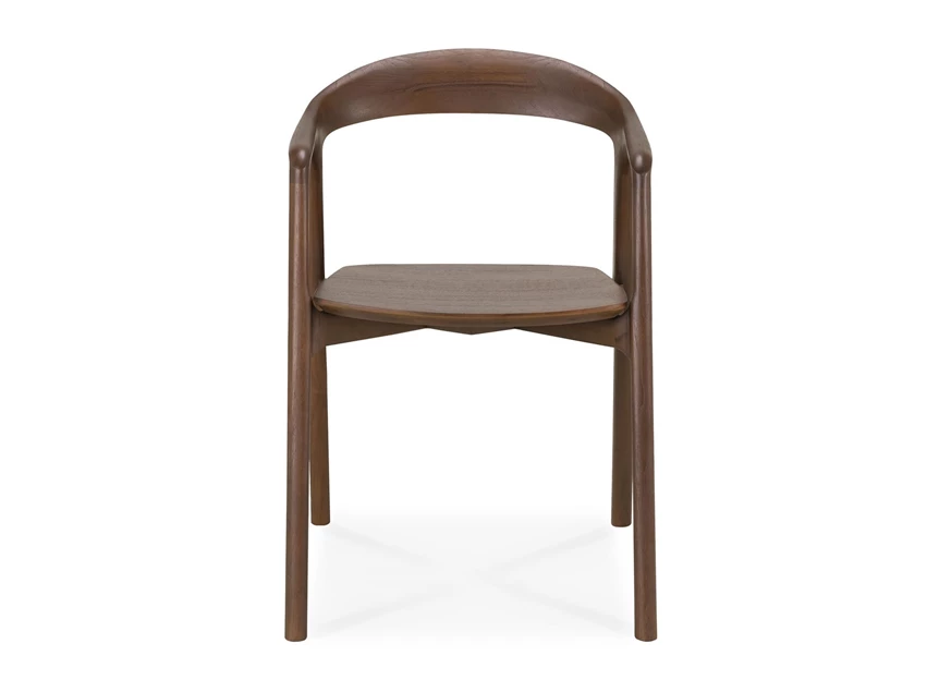 Front Armstoel Teak Bok Brown Dining Chair With Arms 10683 Ethnicraft